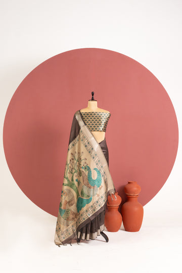 Soft Khadi Raw silk saree