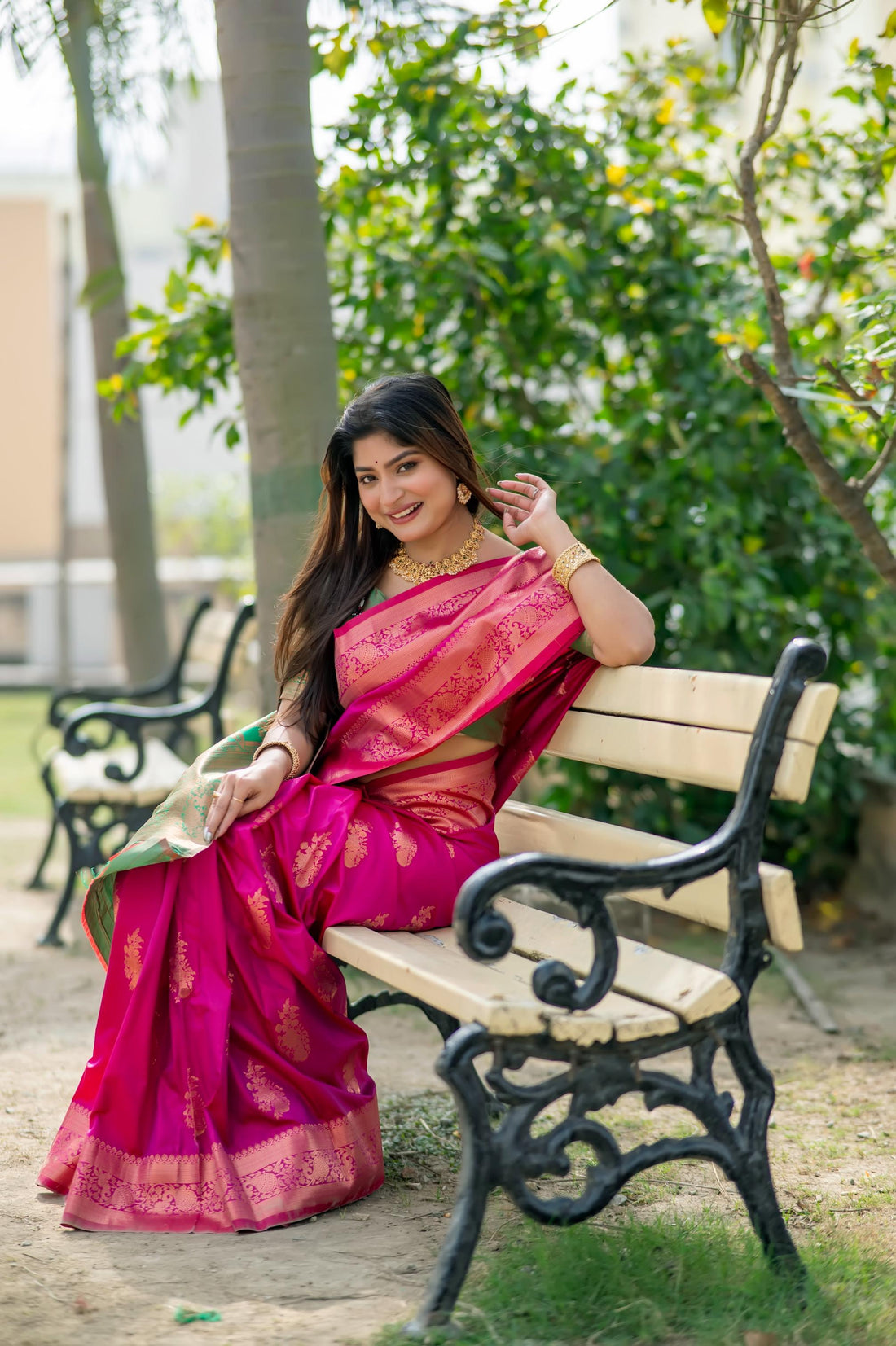 Soft Banarasi Katan Silk Pink Saree
