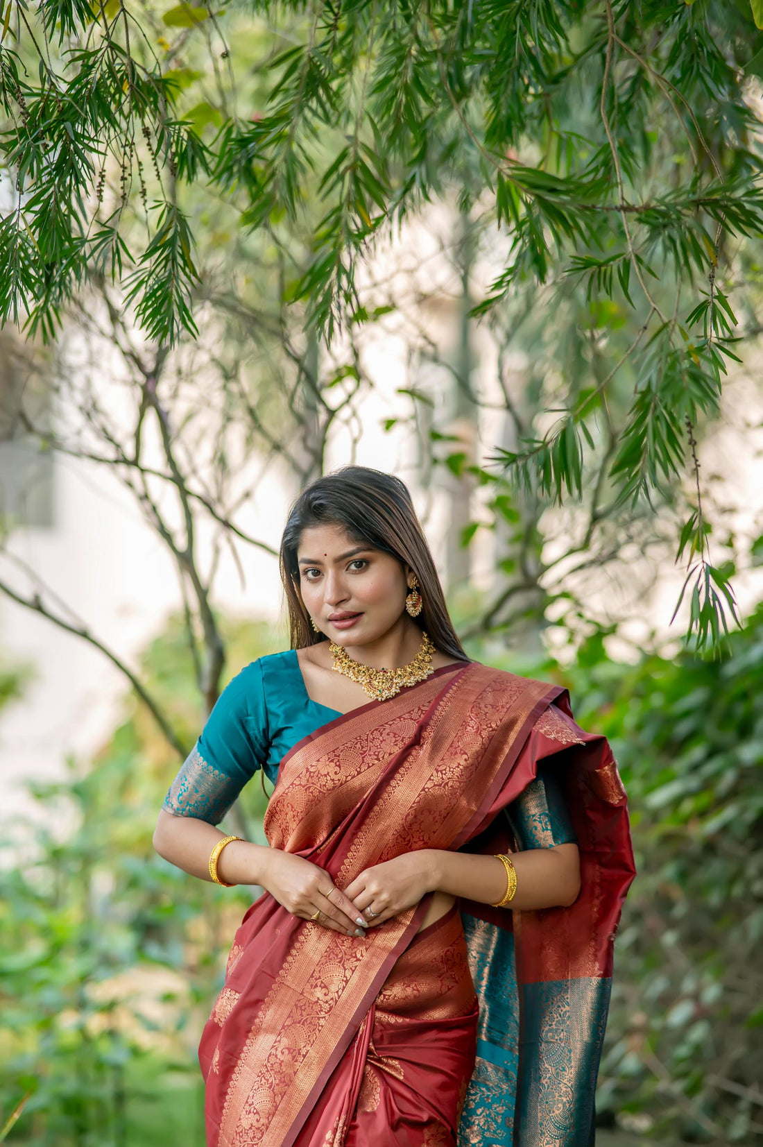 Soft Banarasi Katan Silk Maroon Saree