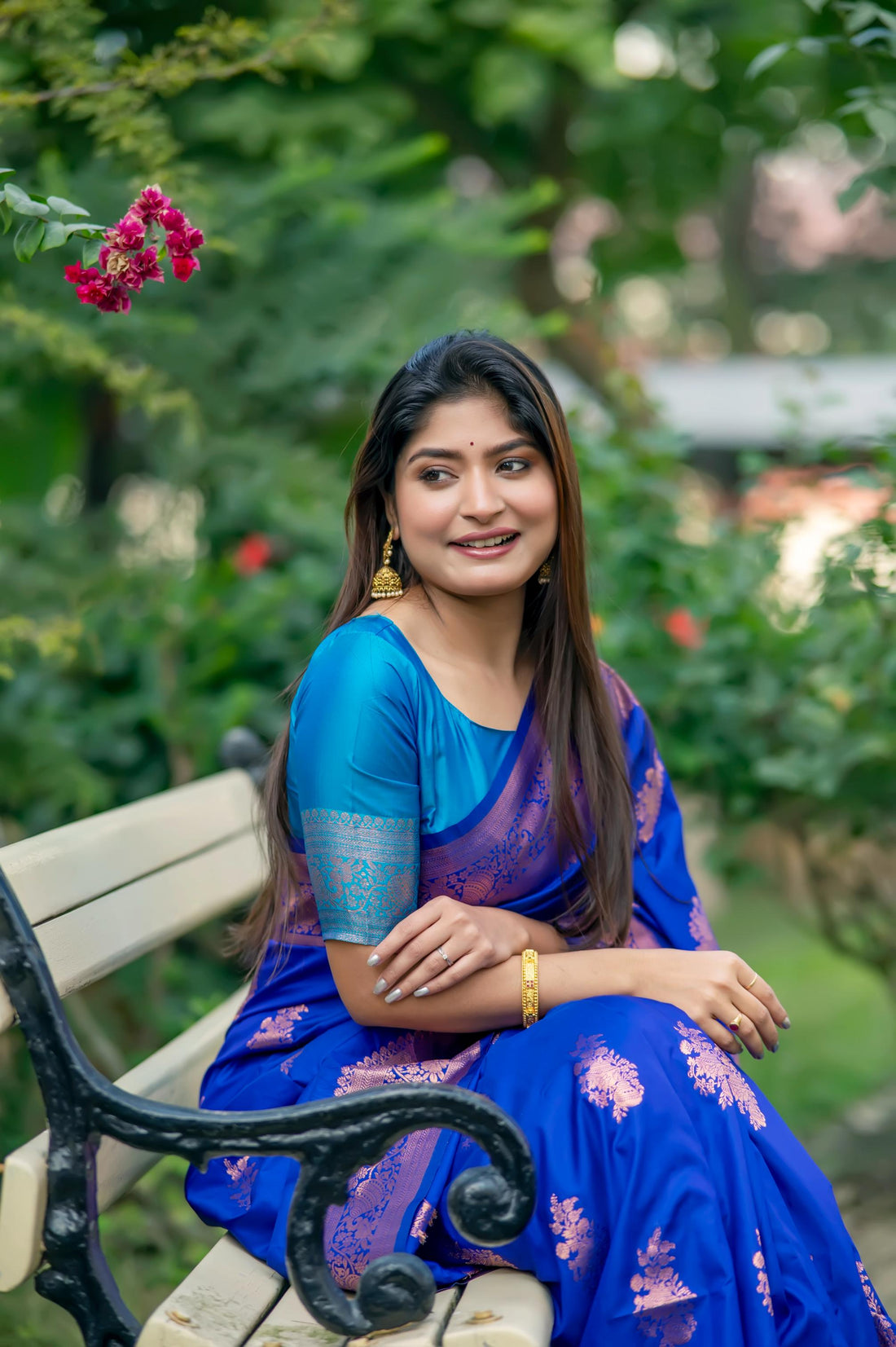 Soft Banarasi Katan Silk Blue Saree