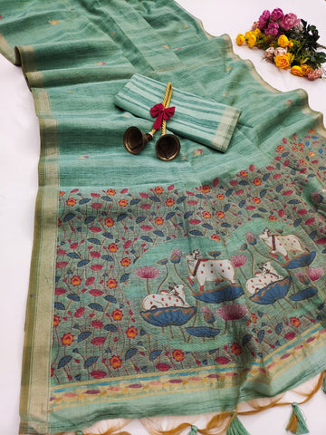 PREMIUM GHICHA COTTON SAREE