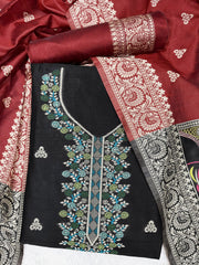 Presenting New Warli Concept Unstitched Black Suit