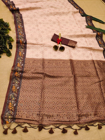 Soft Silk Brown Saree