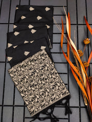 Banglori Handloom Raw Silk Black Saree