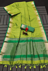 Semi Tussar Silk Perot Saree