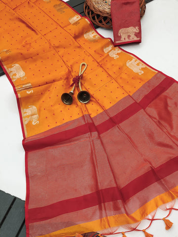 PREMIUM KHADI RAW SILK SAREE