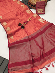 PREMIUM KHADI RAW SILK SAREE