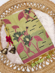 Premium soft Muga Cotton saree