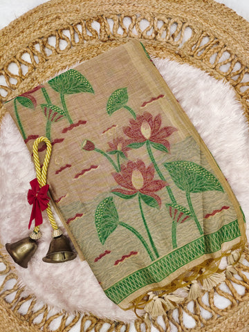 Premium soft Muga Cotton saree