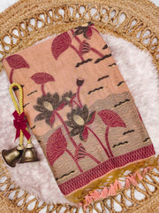 Premium soft Muga Cotton saree