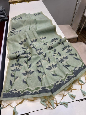 Premium soft Muga Cotton saree