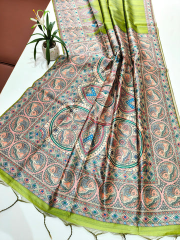 Soft tussar silk saree