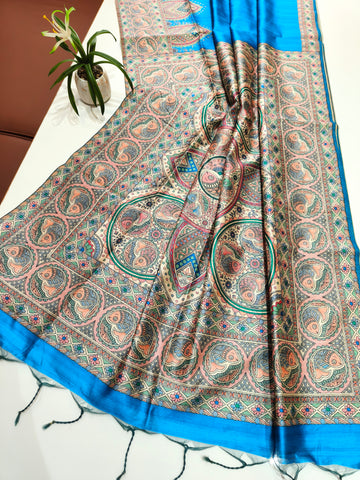 Soft tussar silk saree