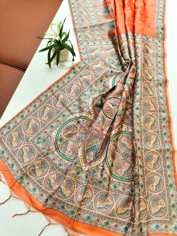 Soft tussar silk saree