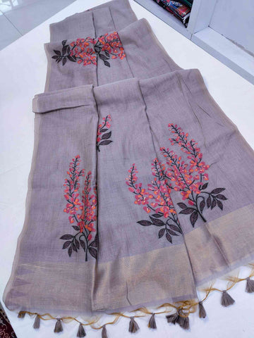 Premium Soft Muga Silk Wine Saree