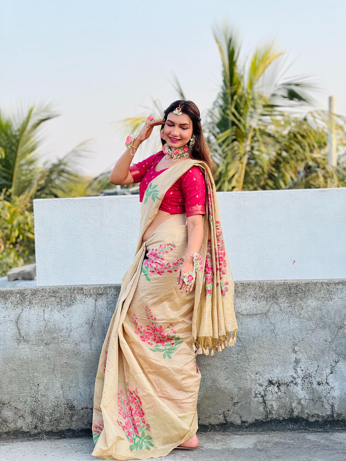 Premium Soft Muga Golden  Saree