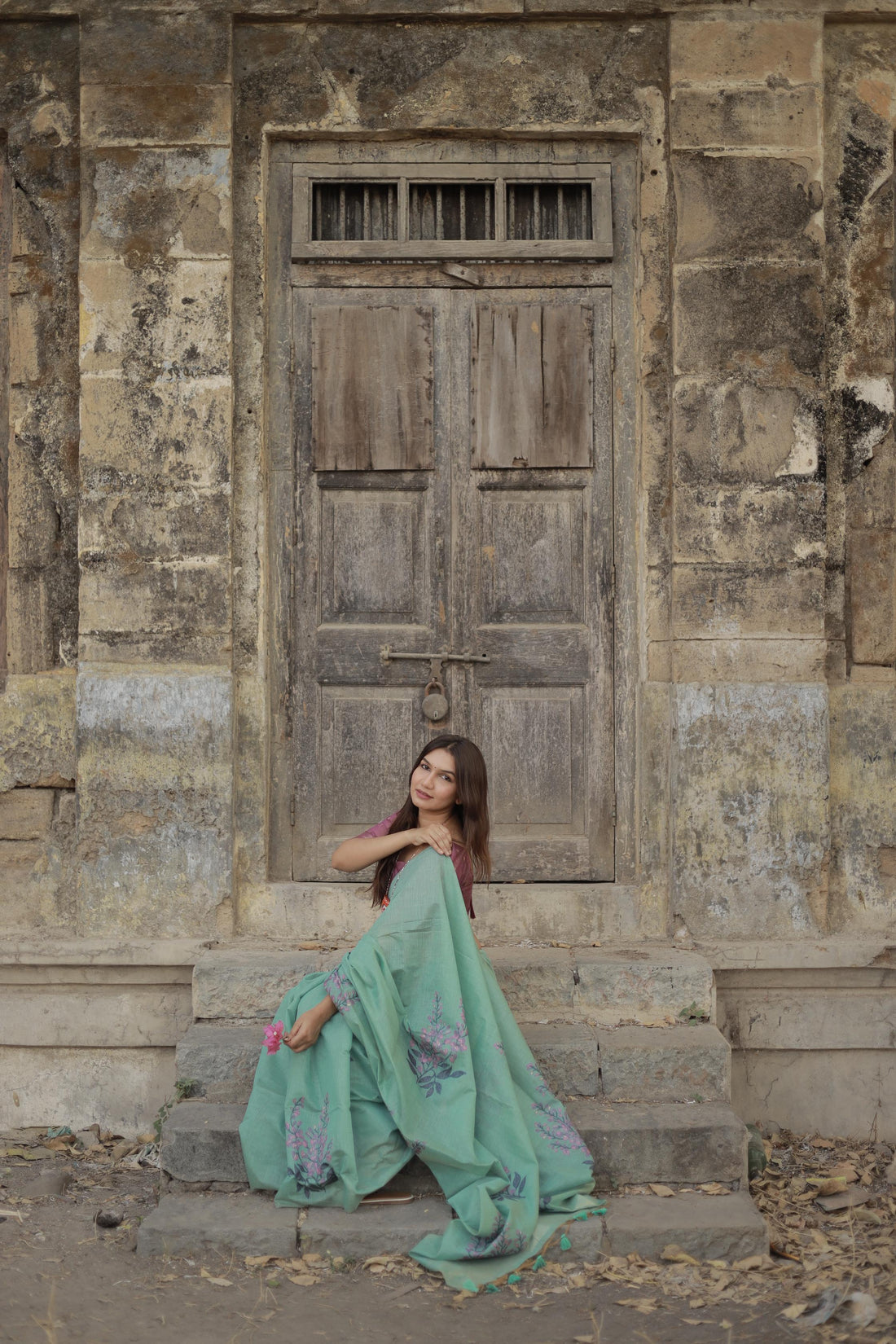 Premium Soft Muga Silk C Green Saree