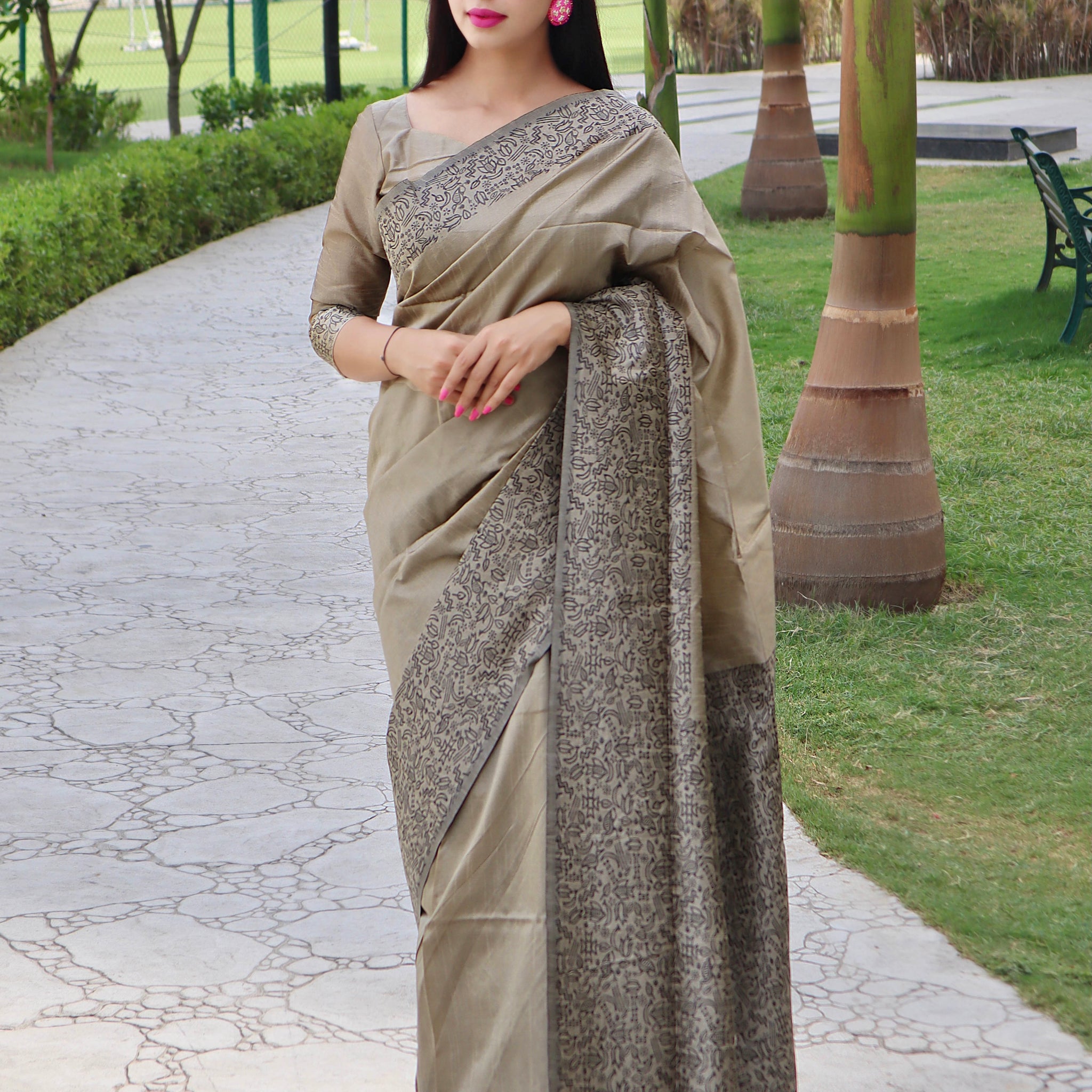 Handloom Raw Silk Grey Saree