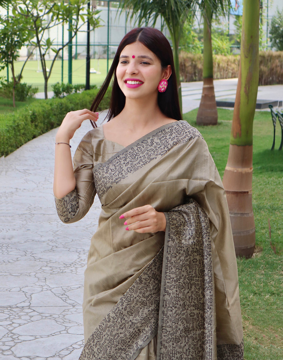 Handloom Raw Silk Grey Saree