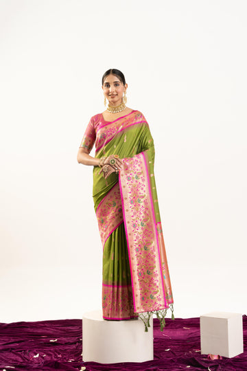Soft Banarasi Silk Paithani Saree