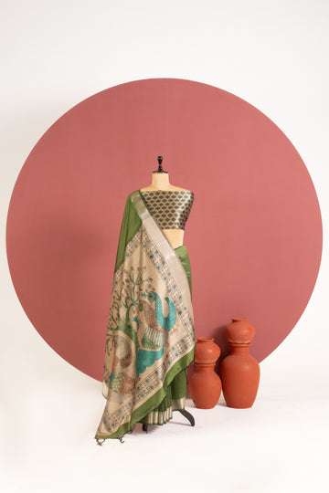 Soft Khadi Raw silk saree