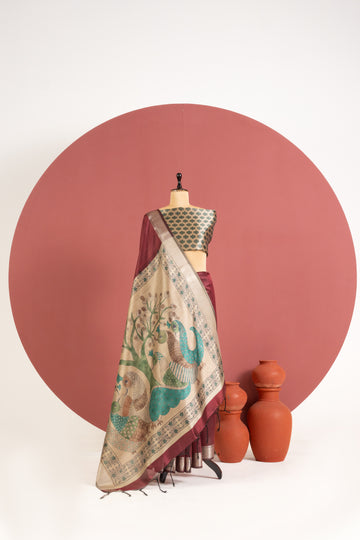 Soft Khadi Raw silk saree