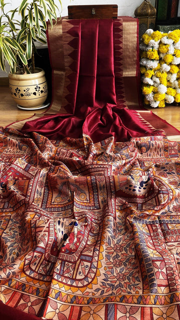 Soft Tussar silk saree