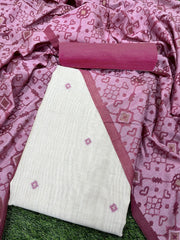 Presenting New Concept Unstitched Pink Dress
