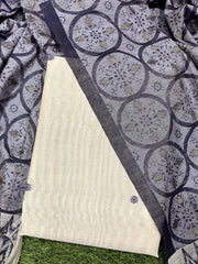 Presenting New Concept Unstitched Nevy Blue Dress