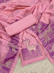 Presenting New Concept Unstitched Pink-purple Dress