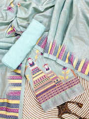 Presenting New Concept Unstitched Sky Dress