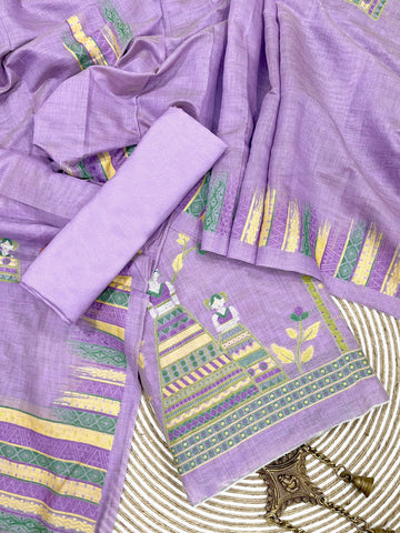 Presenting New Concept Unstitched Purple Dress