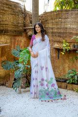 Premium Soft Muga Silk Wine Saree