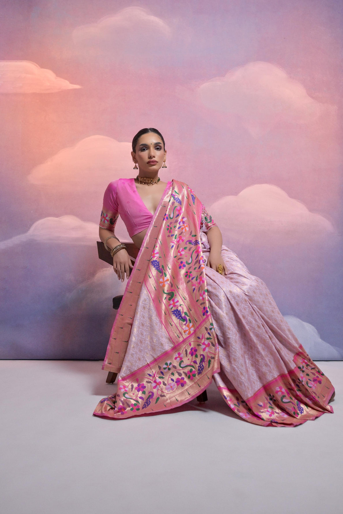 Soft Banarasi Silk Purple Saree