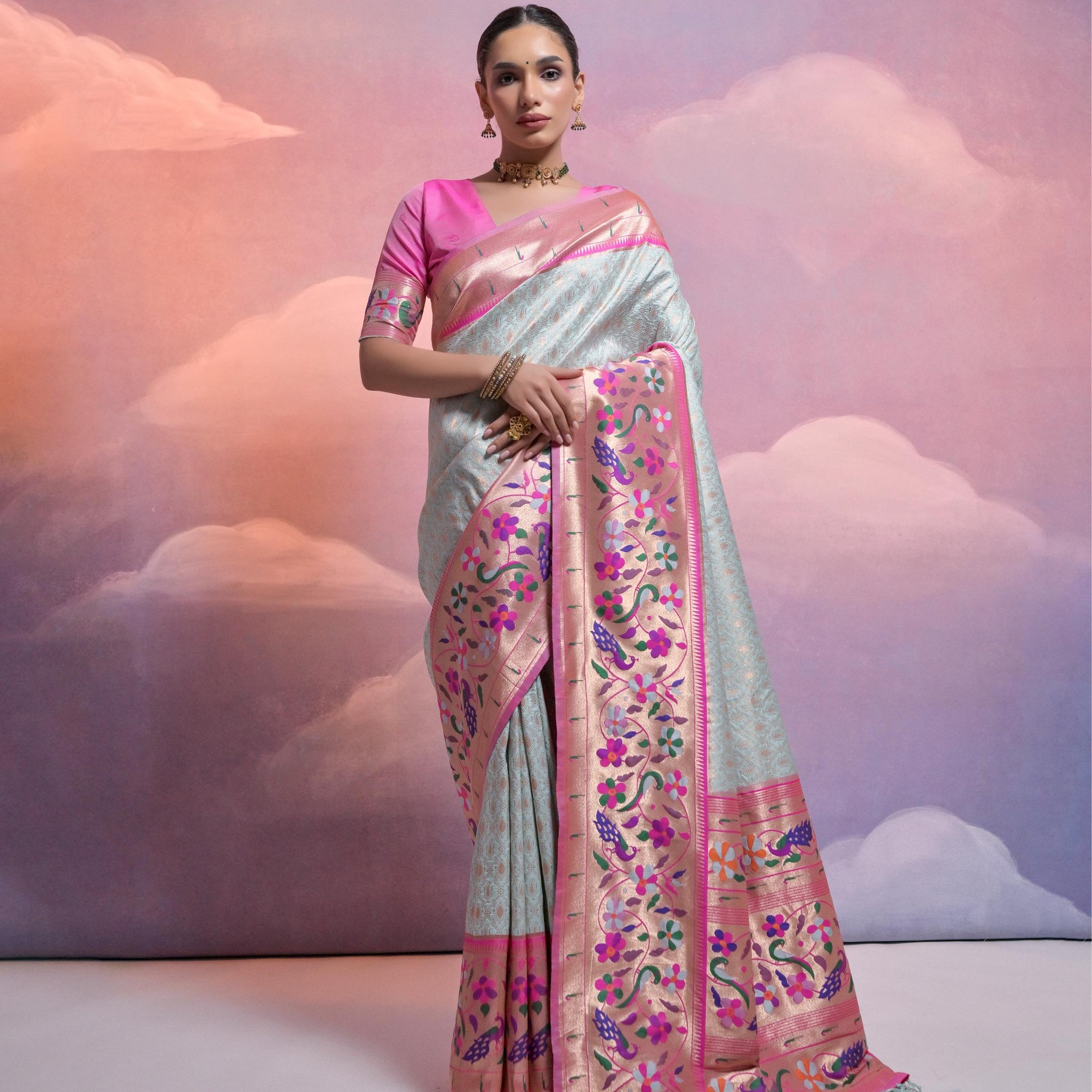 Soft Banarasi Silk C Green Saree