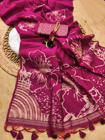 Premium Soft Muga Cotton Saree