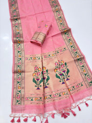 Soft Tussar silk Paithani Saree