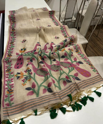 Premium soft Muga Cotton saree