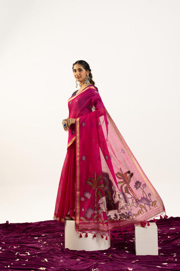 Premium Soft muga cotton saree