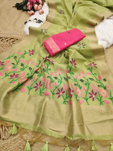 Premium Soft Chanderi cotton saree