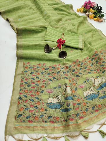 PREMIUM GHICHA COTTON SAREE