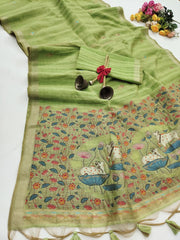 PREMIUM GHICHA COTTON SAREE