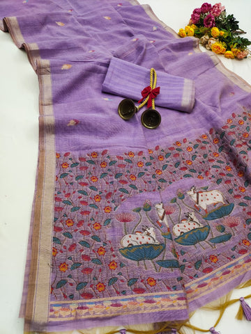 PREMIUM GHICHA COTTON SAREE