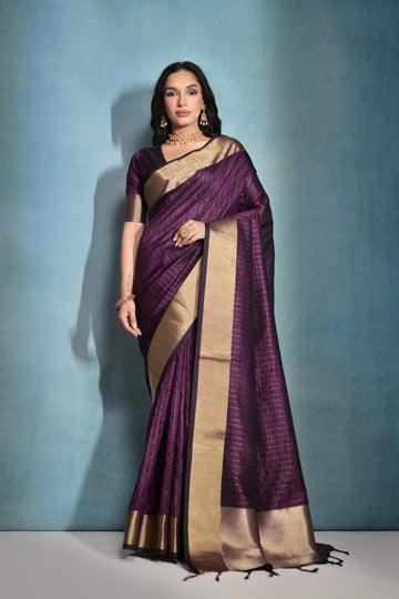 Soft Banarasi Raw Silk Rani Saree