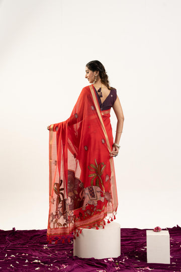 Premium Soft muga cotton saree
