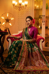 Soft Banarasi Silk Green Saree
