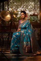 Soft Banarasi Silk More Peach Saree