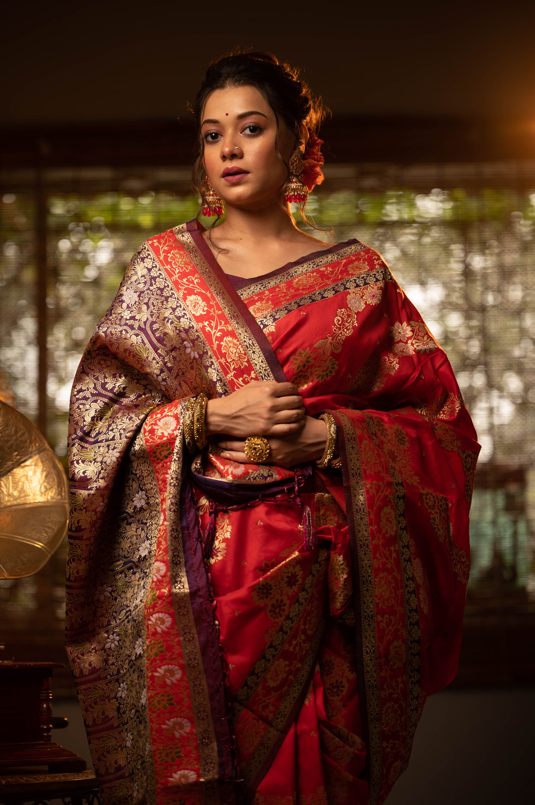 Soft Banarasi Silk Red Saree