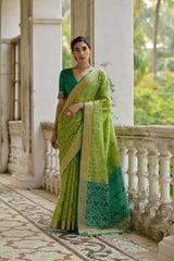 Soft Desi Raw Silk saree