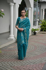 Premium soft jute linen silk Saree